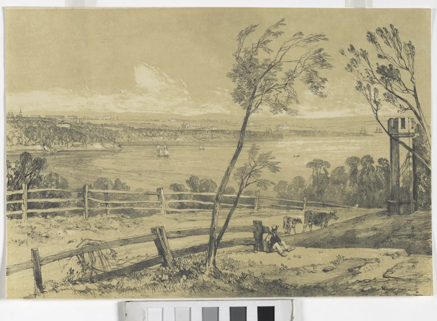 John Skinner Prout (1805 - 1876) Sydney from Darling Point