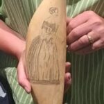 A fine example of 19th century scrimshaw