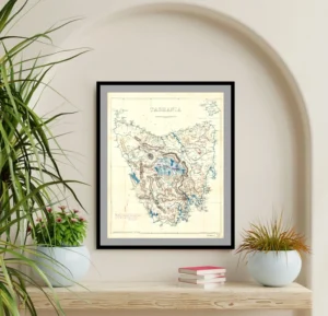 Tasmania 1883.  Archival Print from The RST Map Collection 