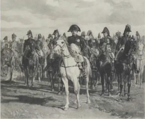 Napoleon and his Staff, 1863, sculpt A Lamont.