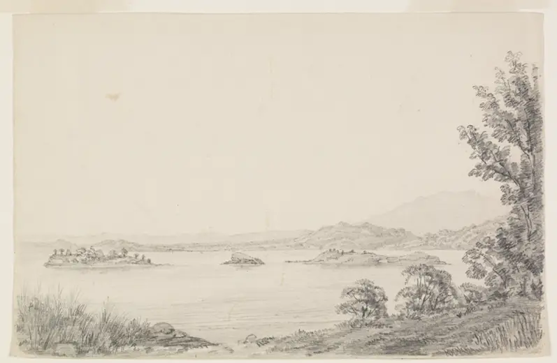 Spectacle Island, Van Diemen’s Land (1840), pencil.