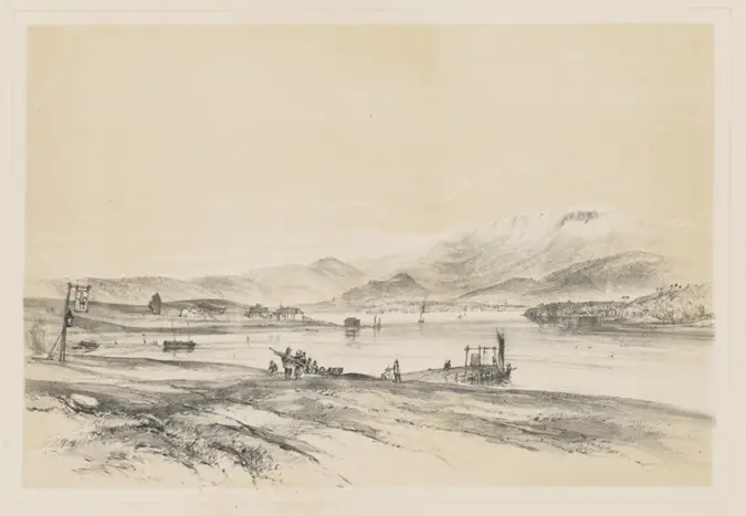 Hobart Town from Kangaroo Bay.