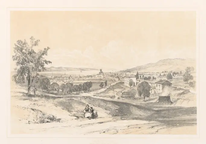 Hobart Town from the New Town Road.