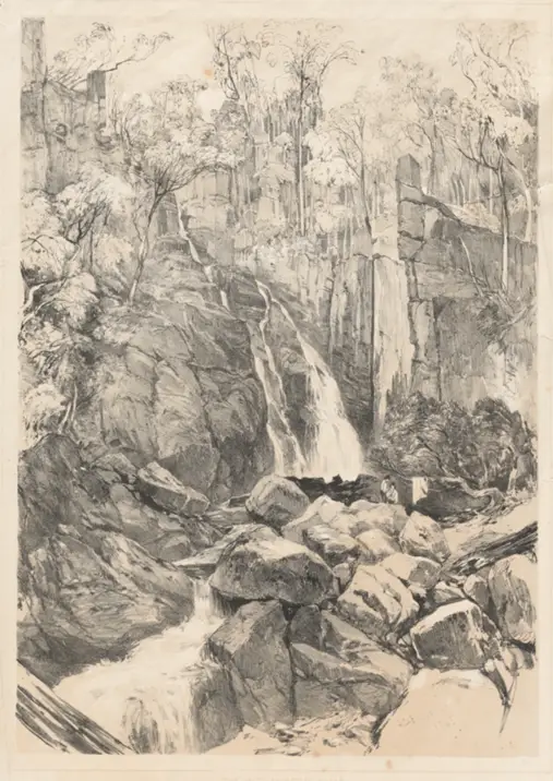The Wellington Falls, Hobart Town.
