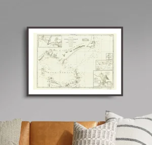 Bass Straits and the Islands, M. Flinders, 1814.  Archival Print from The RST Map Collection