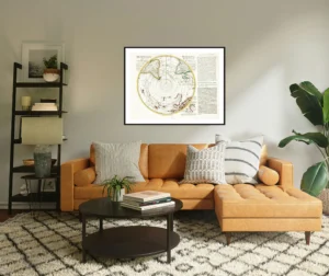 Southern Hemisphere c 1740 Archival Print from The RST Map Collection