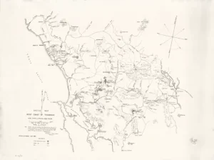 Sketch map of the West Coast of Tasmania 1887 Archival Print from The RST Map Collection