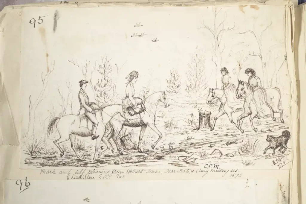 mark and self returning from Hobart town 1873