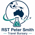 RST Peter Smith Travel Bursary logo with globe