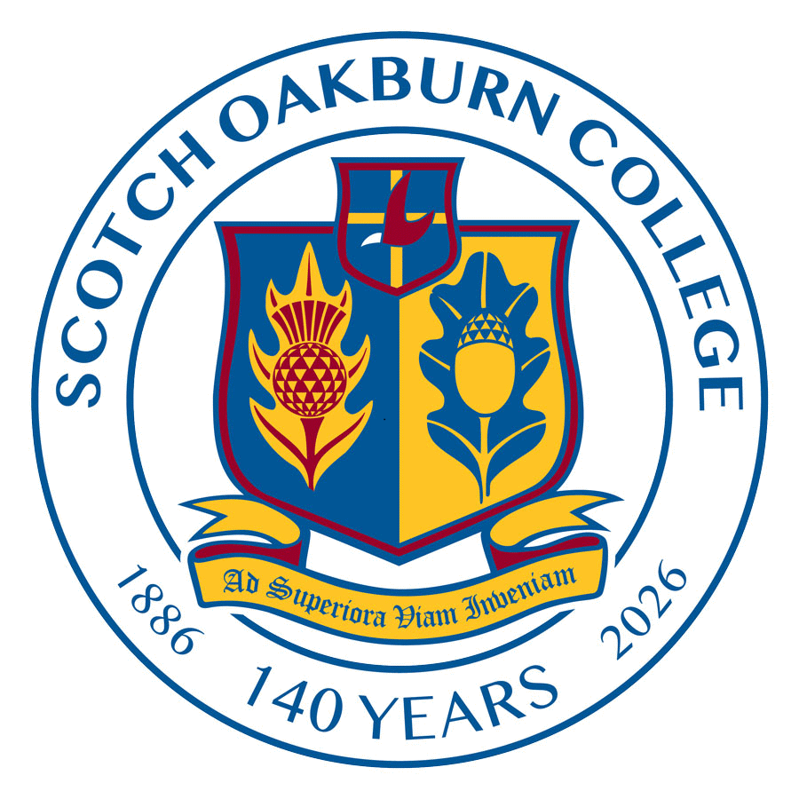 Scotch Oakburn College 140 Years crest logo
